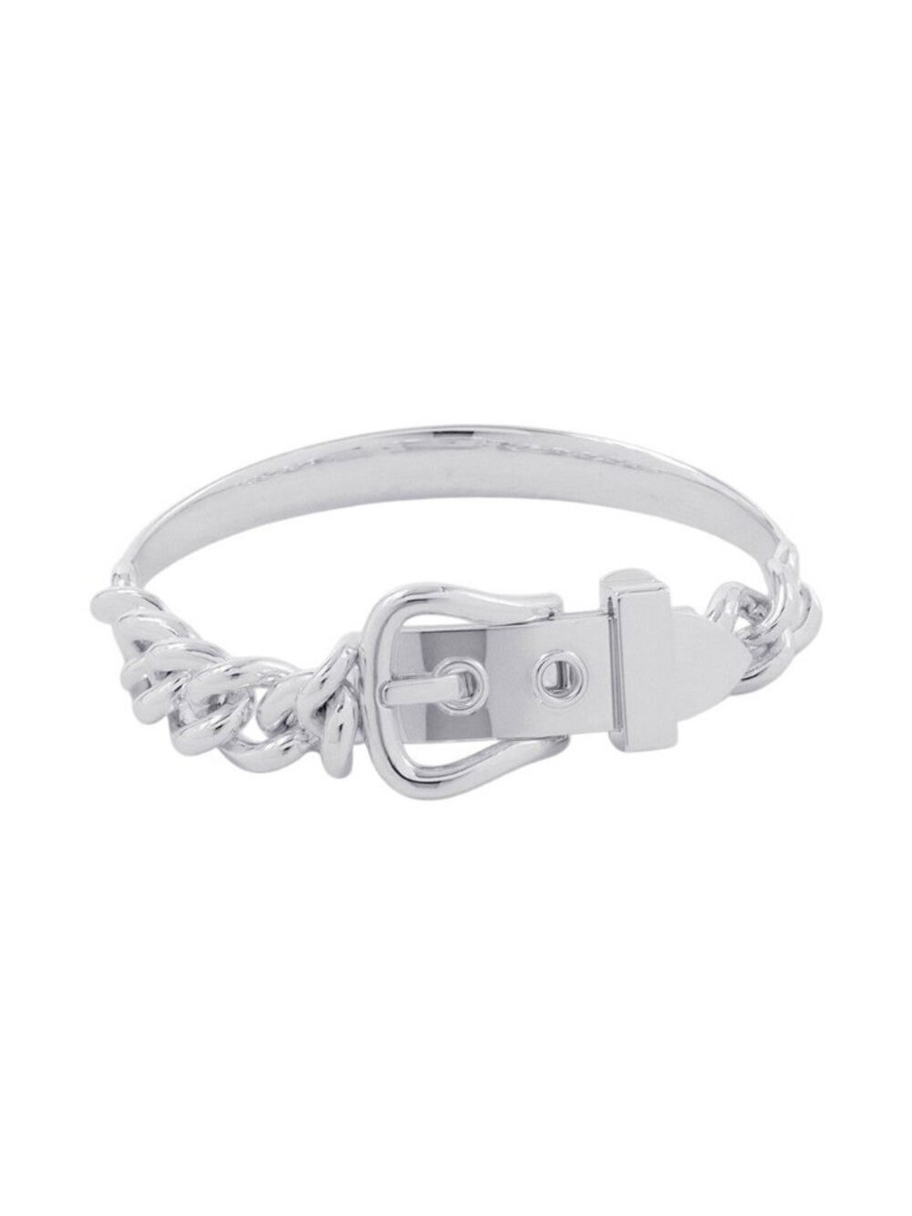 Hermes Bracelet Book Lucerie Inflexible GM Silver 18 Boucles Sellier